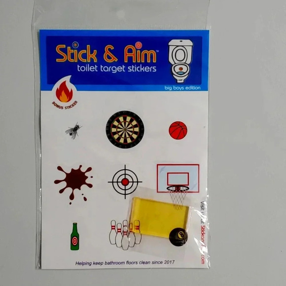 stick & aim Other - Stick & Aim Toilet target stickers